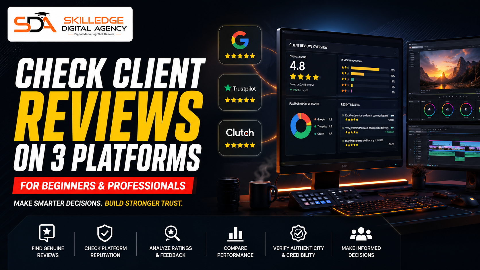Check Client Reviews on 3 Platforms