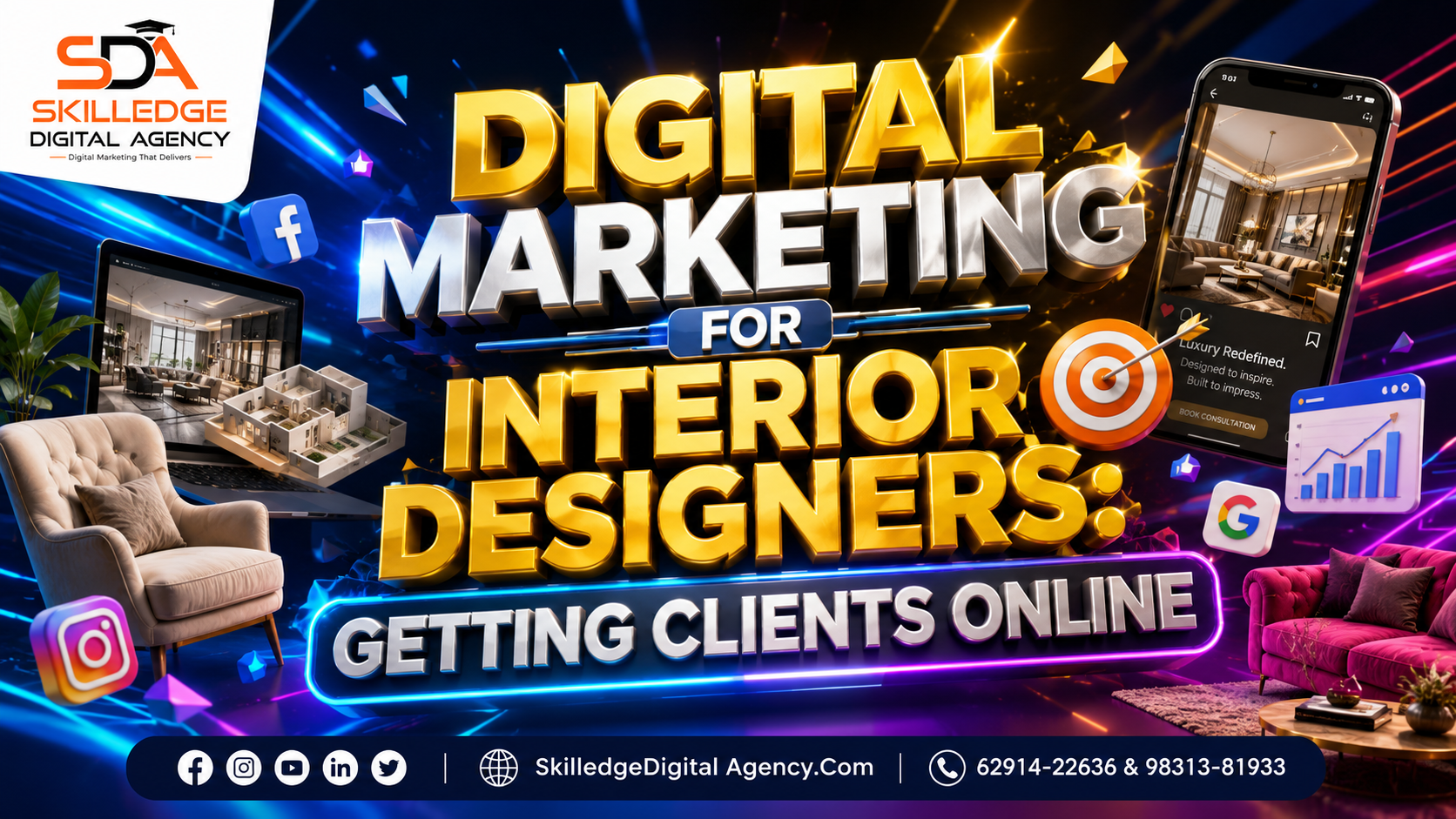 Digital marketing for interior designers getting clients online