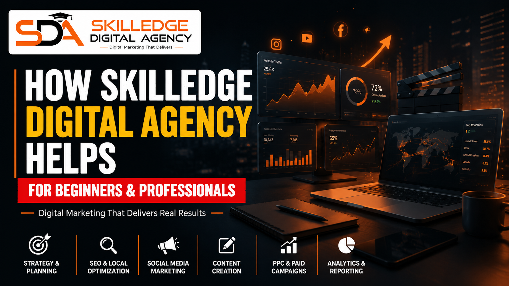 How Skilledge Digital Agency helps: Hotel digital marketing strategy: from Google to Instagram