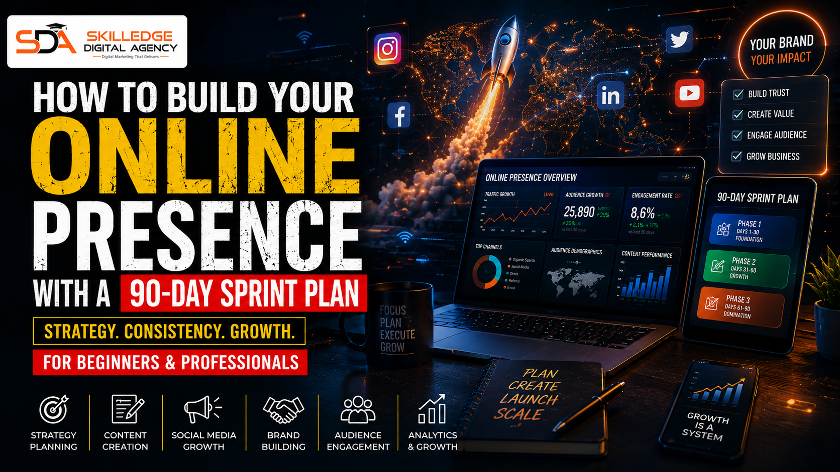 How to build your online presence with a 90-day sprint plan