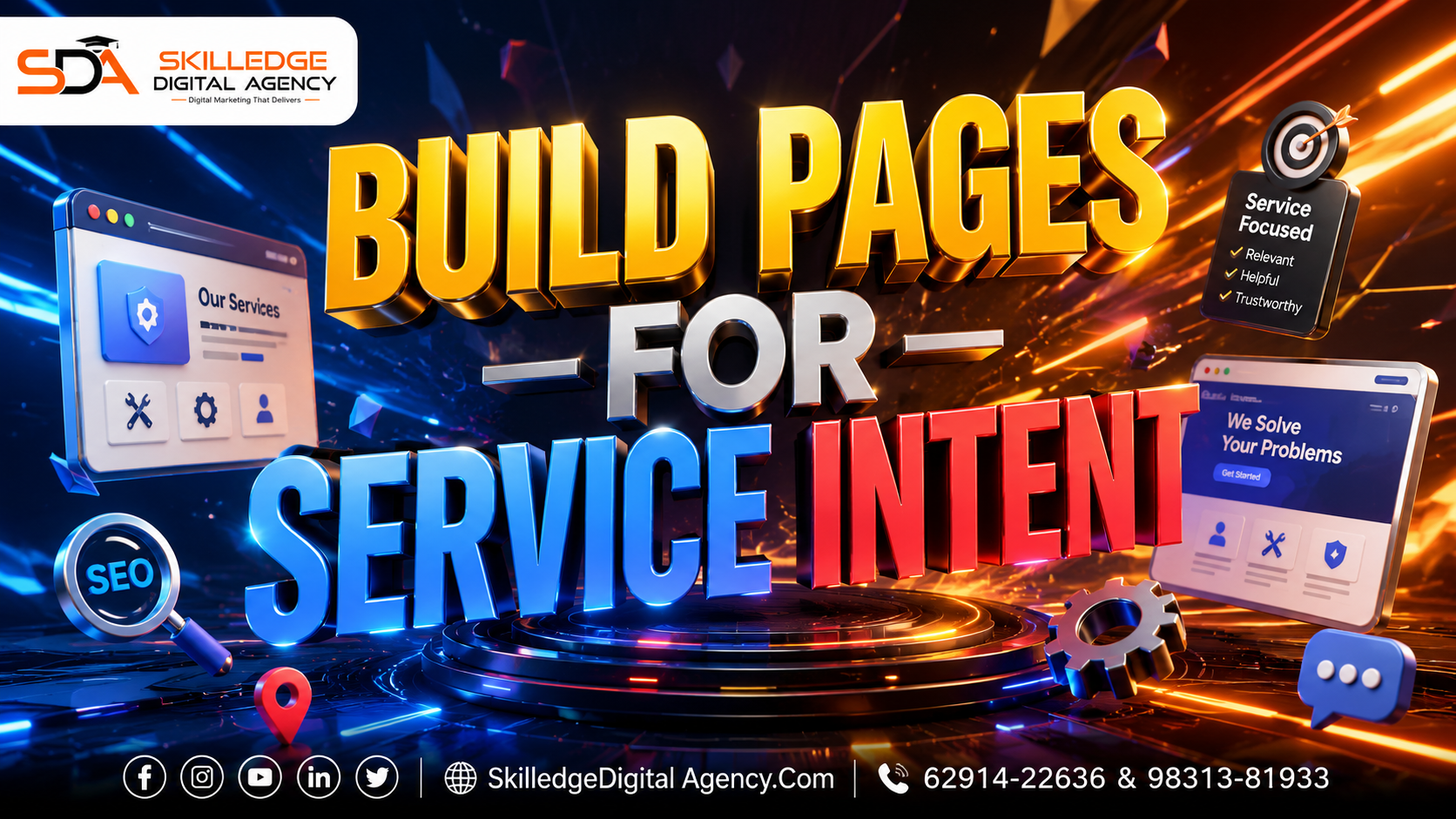 Build pages for service intent