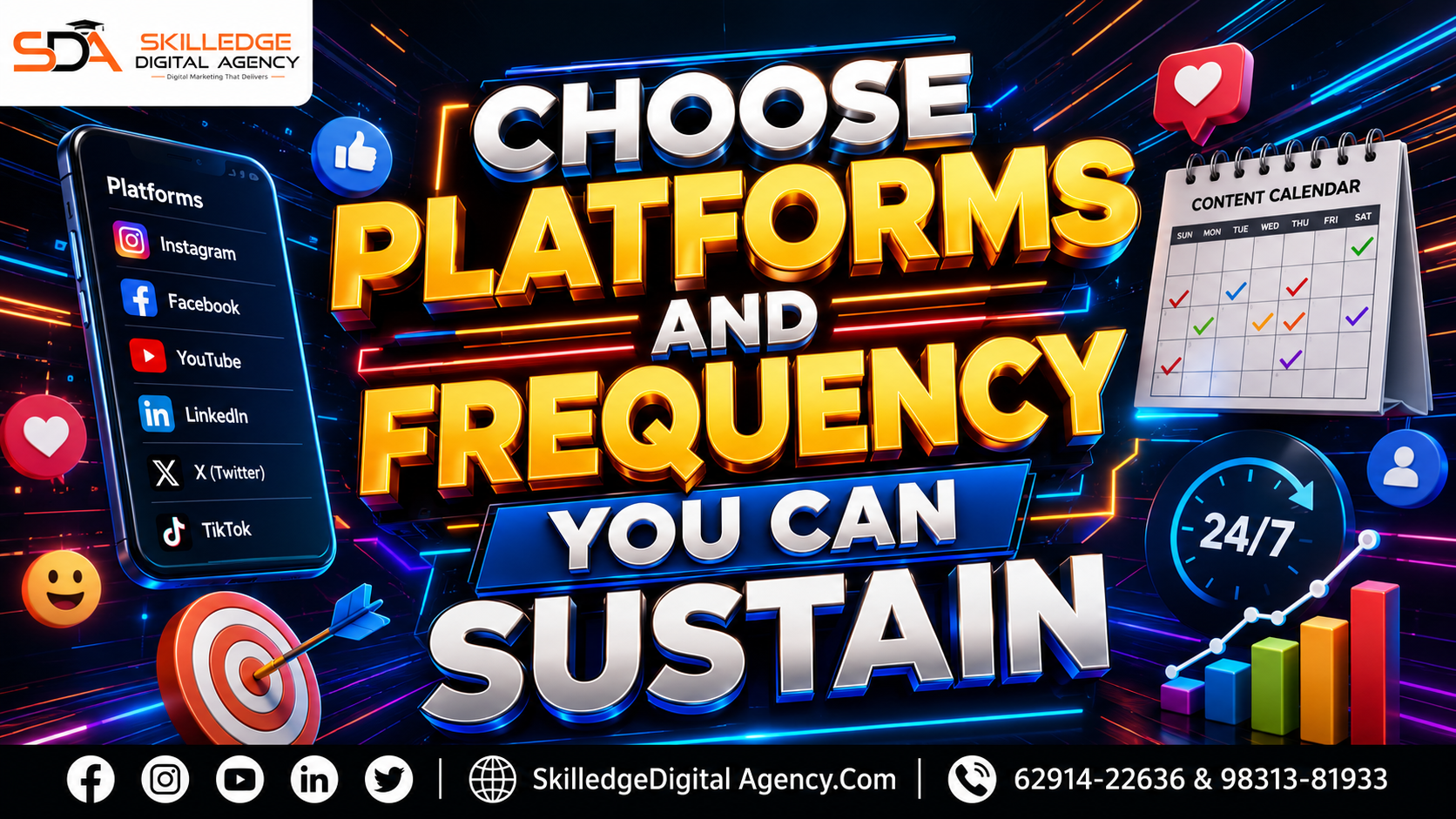 Choose Platforms and Frequency You Can Sustain