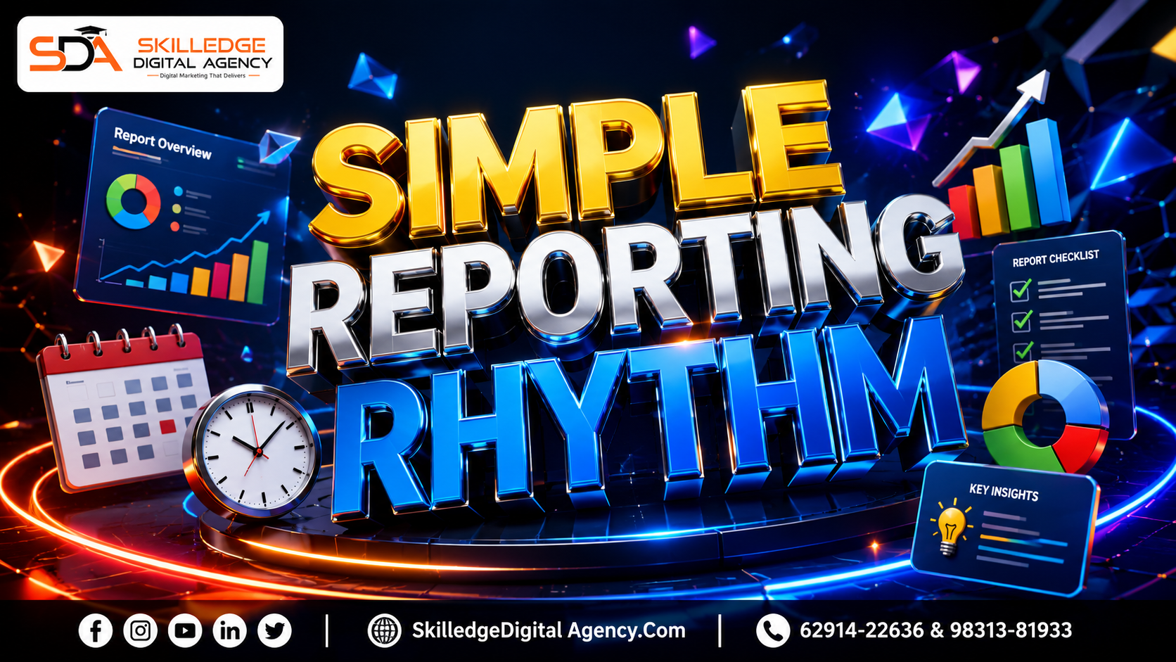 Simple reporting rhythm: Digital marketing for event management companies