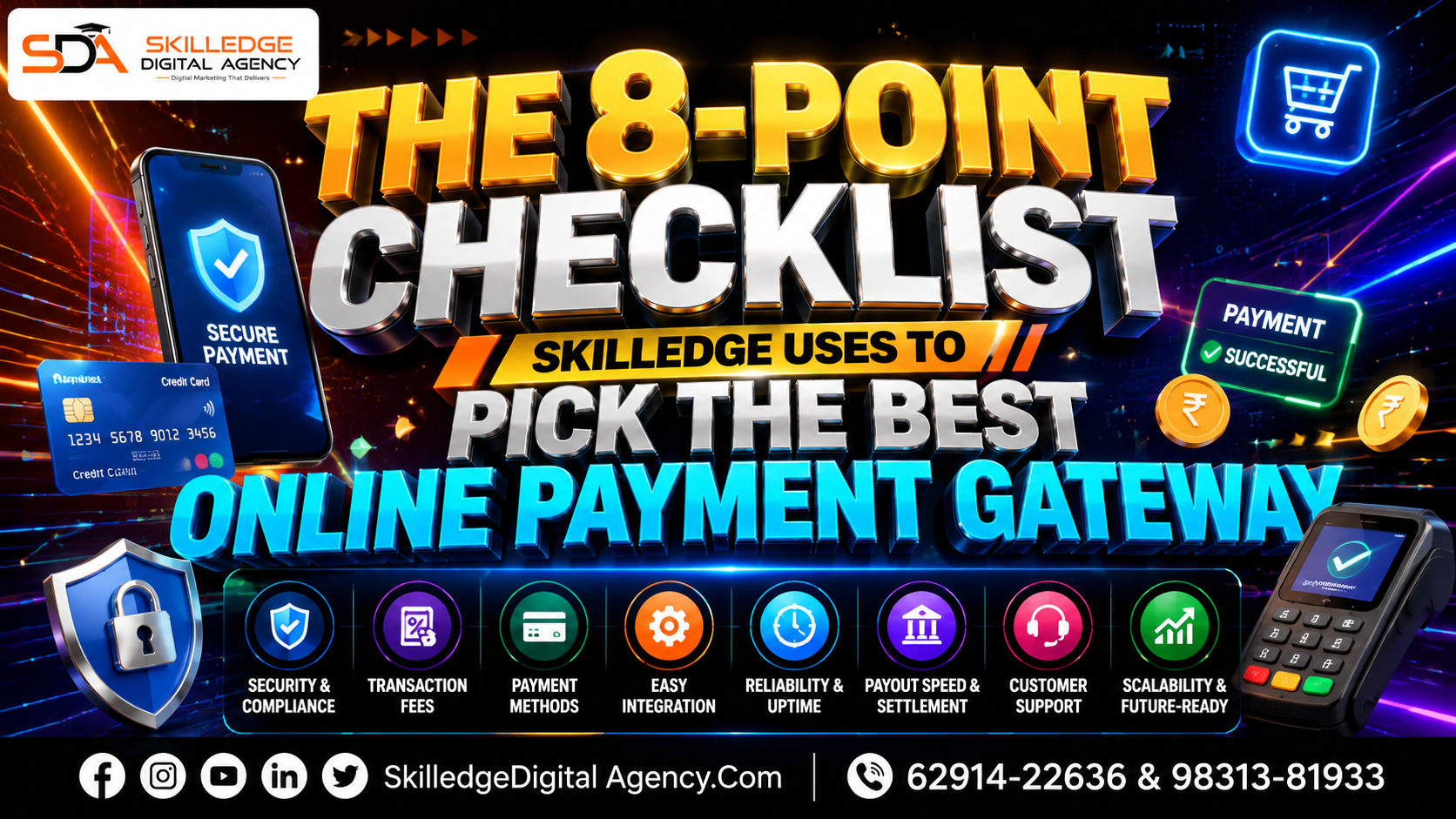 The 8-point checklist Skilledge uses to pick the best online payment gateway