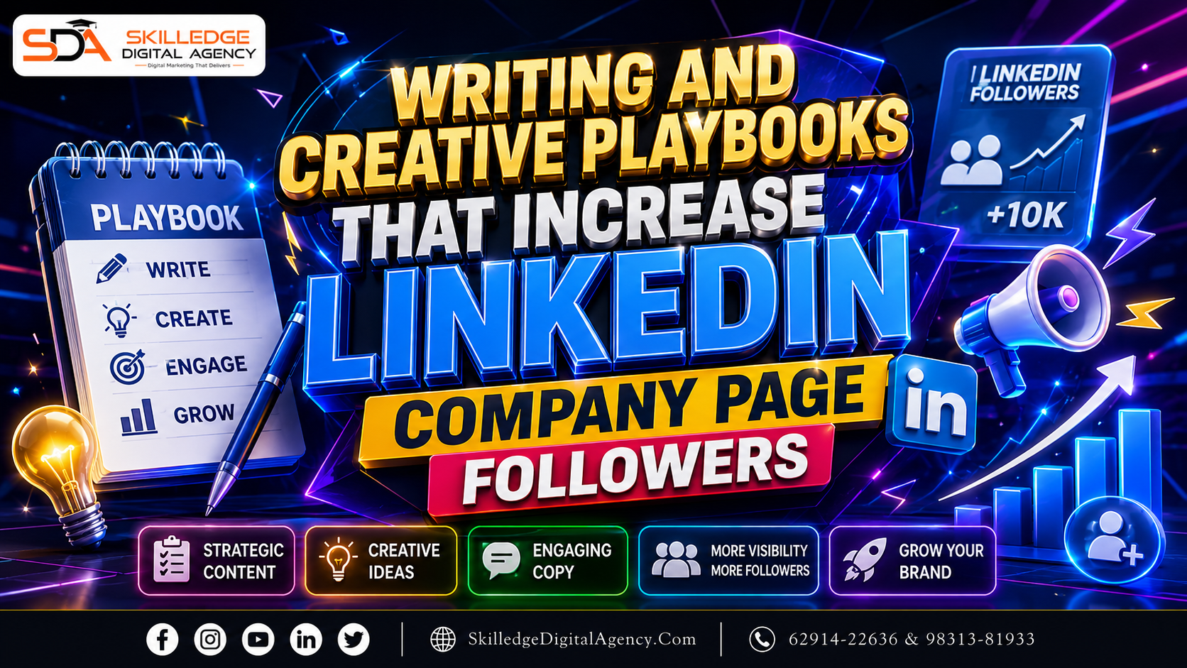 Writing and creative playbooks that increase linkedin company page followers