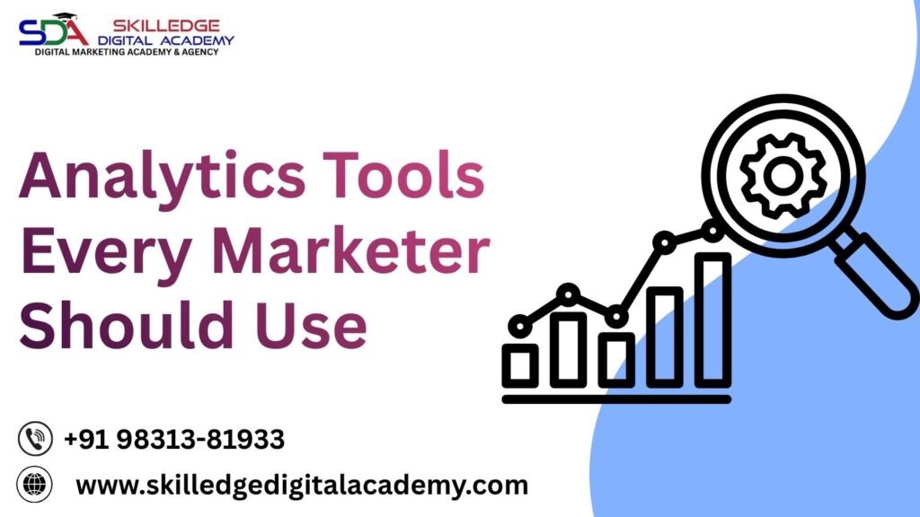 Digital marketer analyzing website traffic and conversion data on analytics dashboard