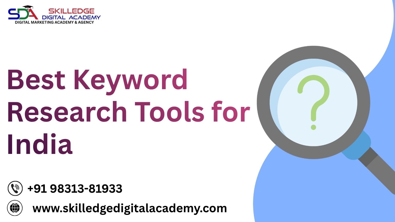 Digital marketer analyzing keyword data on SEO dashboard