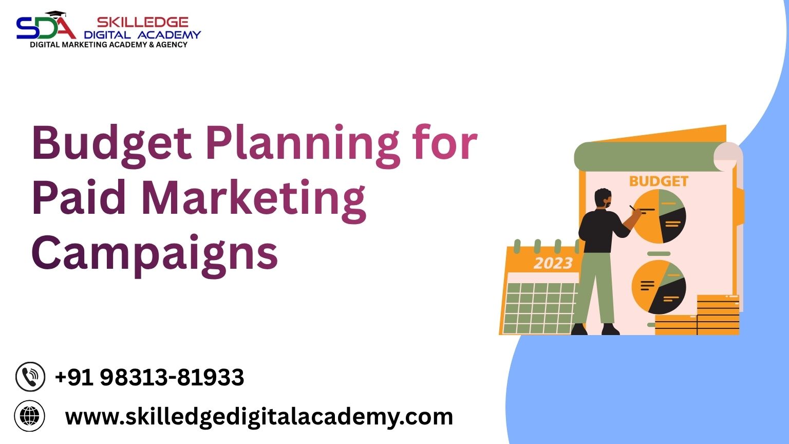 paid marketing budget planning dashboard with ROI metrics