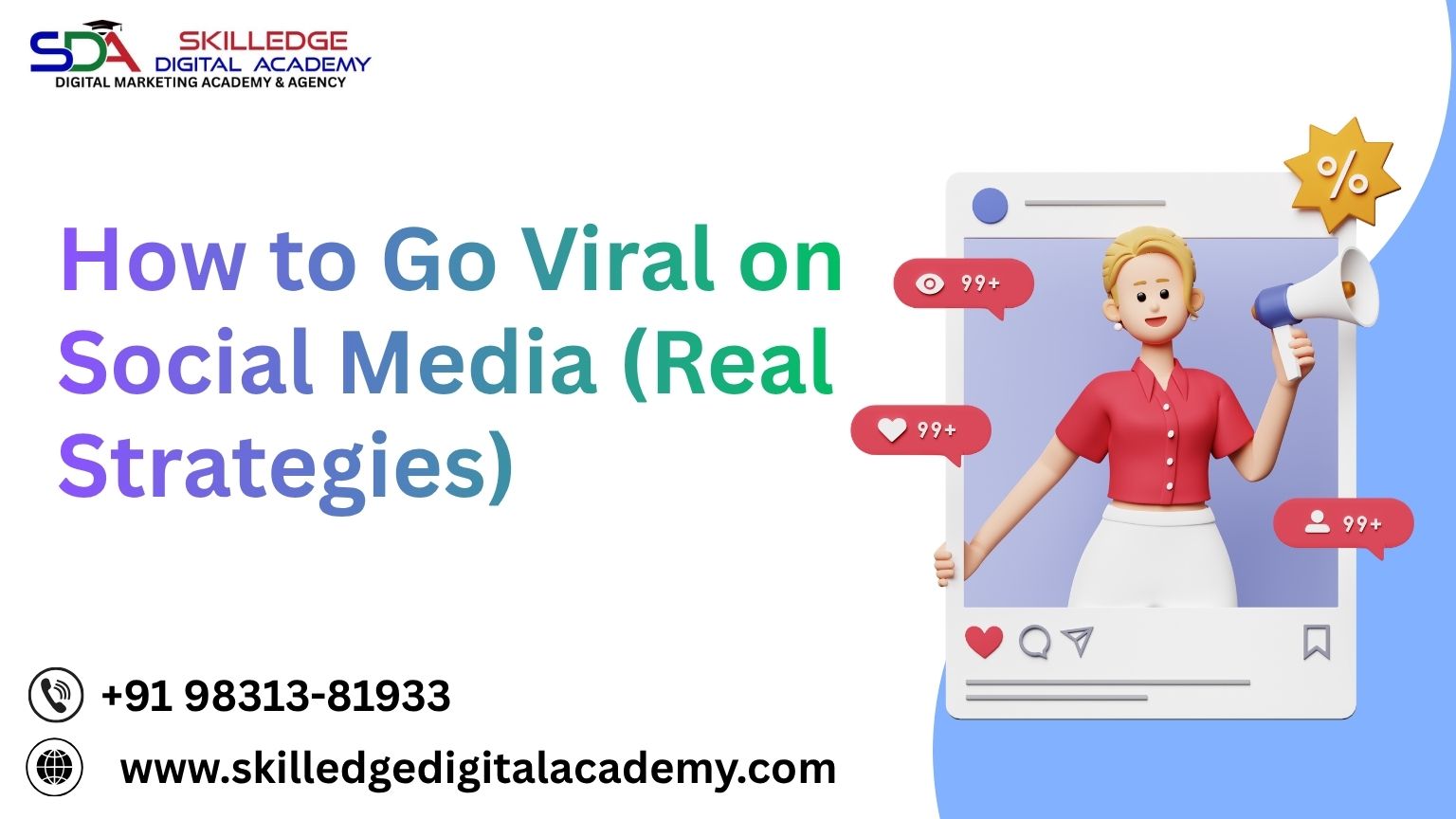 Social media viral content strategy illustration