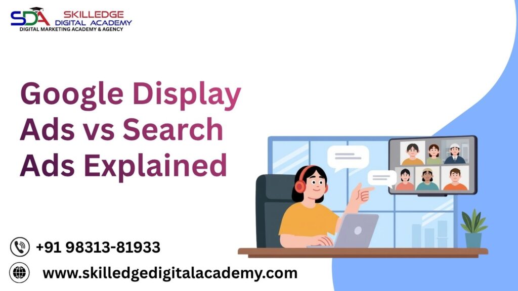 Google display ads vs search ads comparison dashboard