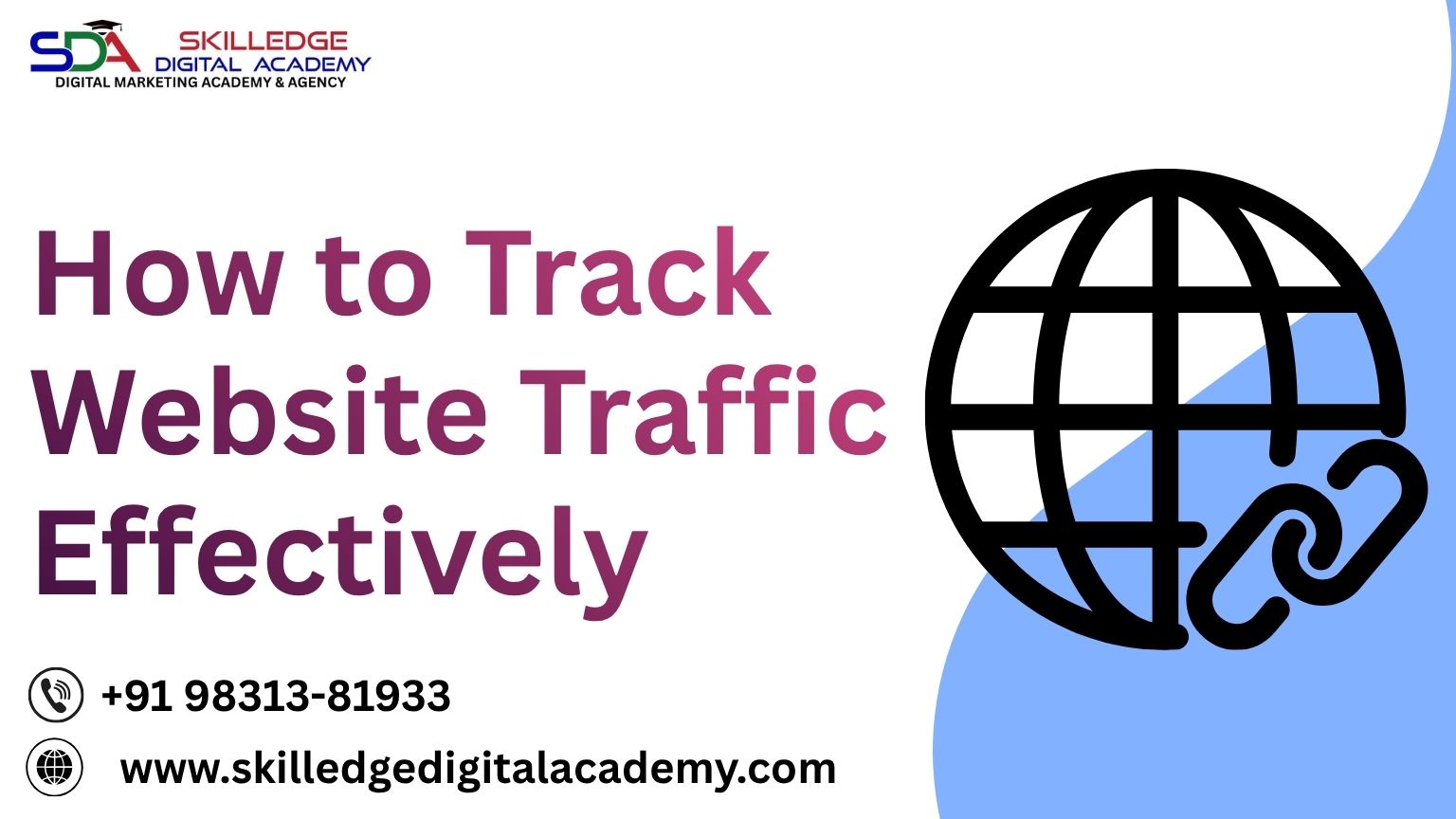 Digital marketer analyzing website traffic dashboard and user behavior metrics