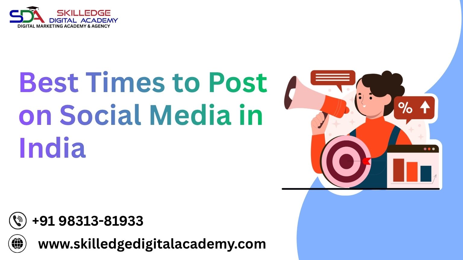 Best times to post on social media in India chart