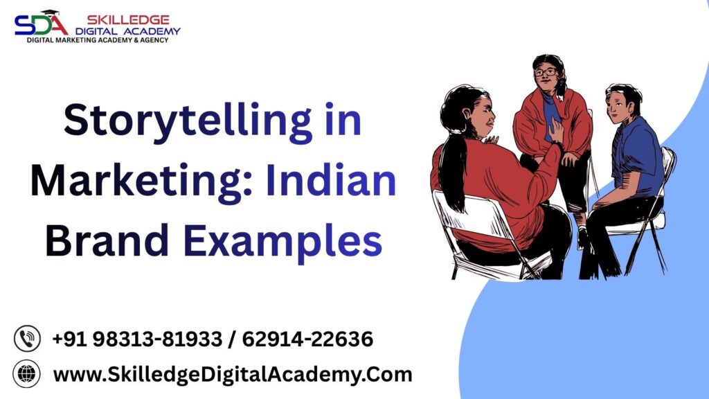 A group of digital marketing students at Skilledge Digital Academy analyzing a viral Indian ad campaign on a projector.