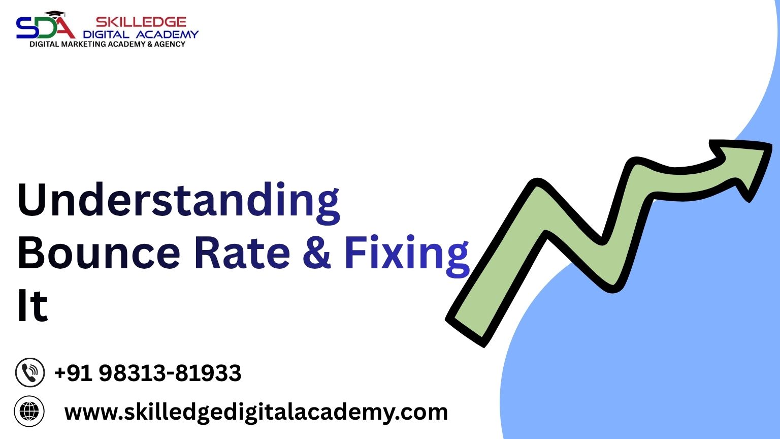 Website analytics dashboard showing bounce rate metrics